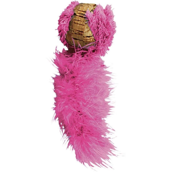 Picture of KONG Cat Active Cork Ball – Natural Feather & Catnip Toy